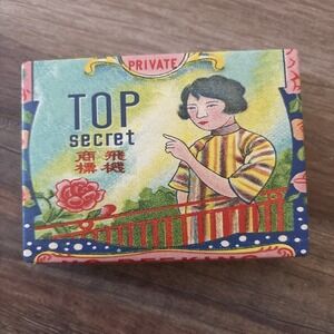 Blue Q Tin Top Secret Private Smokes Pocket Box 5"